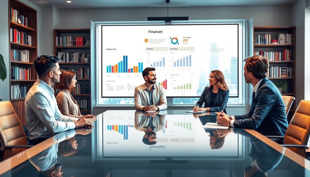 A professional loan consultation process illustrated in a modern office setting. In the foreground, a diverse group of individuals, including a financial advisor in business attire, a young couple discussing their options, and a person taking notes, all engaged in conversation around a glossy conference table. In the middle layer, charts and graphs detailing loan information displayed on a large screen behind them, emphasizing a methodical analysis approach. The background features bookshelves filled with finance-related books and a window showing a bright cityscape, indicating an urban environment. Soft, natural lighting illuminates the scene, creating a warm and inviting atmosphere. The mood conveys professionalism and encourages open dialogue, reflecting the importance of consulting before making loan applications. A professional loan consultation process illustrated in a modern office setting. In the foreground, a diverse group of individuals, including a financial advisor in business attire, a young couple discussing their options, and a person taking notes, all engaged in conversation around a glossy conference table. In the middle layer, charts and graphs detailing loan information displayed on a large screen behind them, emphasizing a methodical analysis approach. The background features bookshelves filled with finance-related books and a window showing a bright cityscape, indicating an urban environment. Soft, natural lighting illuminates the scene, creating a warm and inviting atmosphere. The mood conveys professionalism and encourages open dialogue, reflecting the importance of consulting before making loan applications.